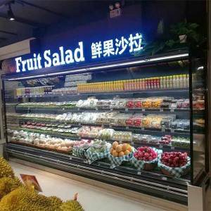 Commercial Refrigerating Equipment Remote Vertical Double Air Curtain Refrigerator