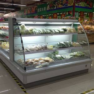 4-Dusung Supermarket convenience stores Semi-high commercial refrigerator open display