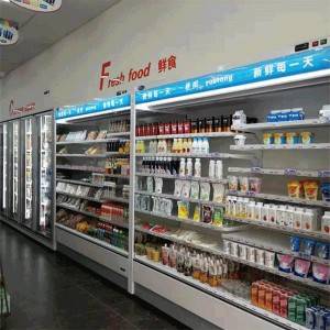 Commercial Supermarket Vertical Display Showcase Cooler For Drinks