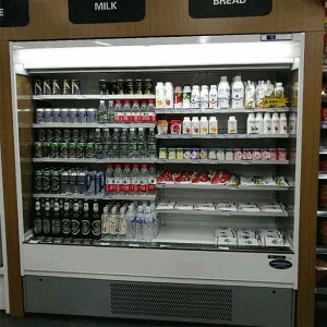 Cooler Süpermarket Buzdolabı Merchandise Görüntü Chiller Dik