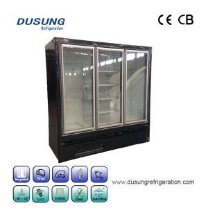  plug in supermarket upright glass door freezer
