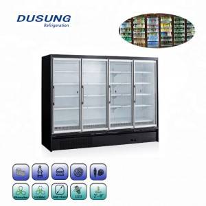 Commercial cold drink glass door refrigerator