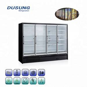 Commercial cold drink glass door refrigerator