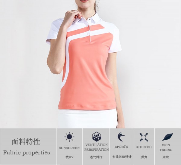 High quality new trendy moisture wicking polo t-shirt for women