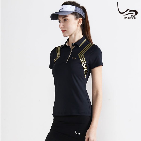 Wholesale custom new design quick dry dri fit golf shirt for women