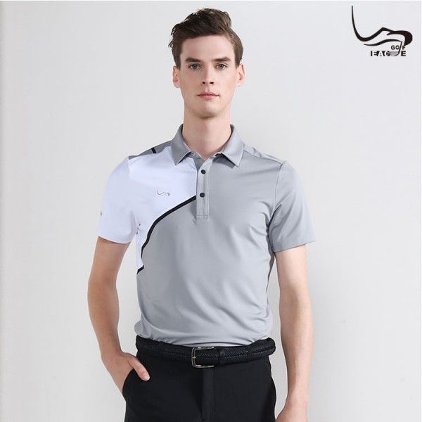 New US bezpečnostná norma textilný suché fit polyester košeľa s krátkym rukávom pre mužov