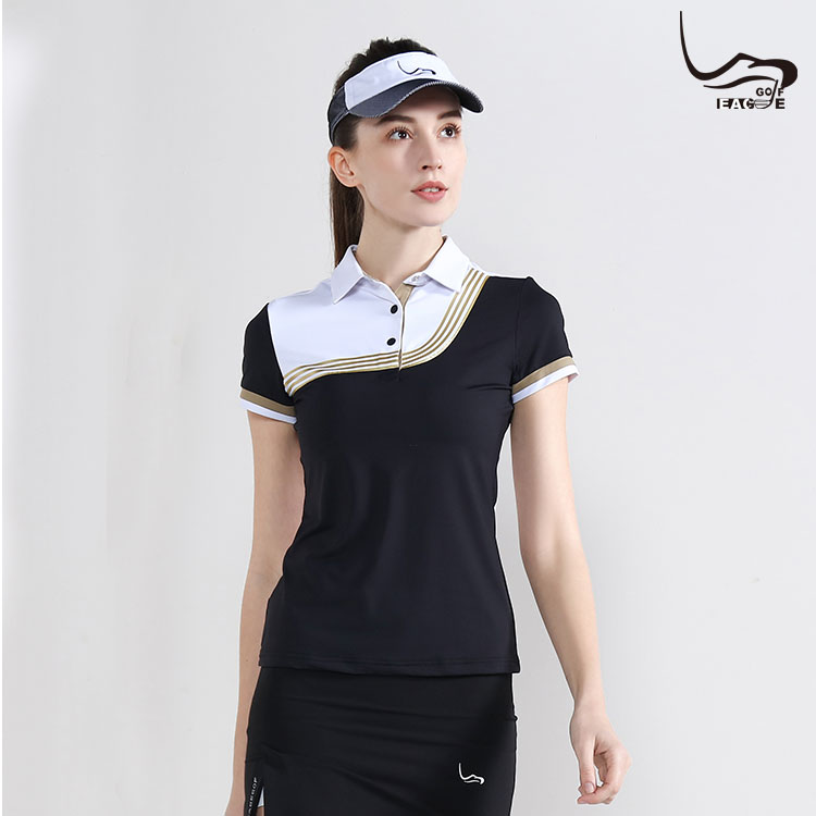 Custom high quality fashion new design women golf polo shirt Featured Image