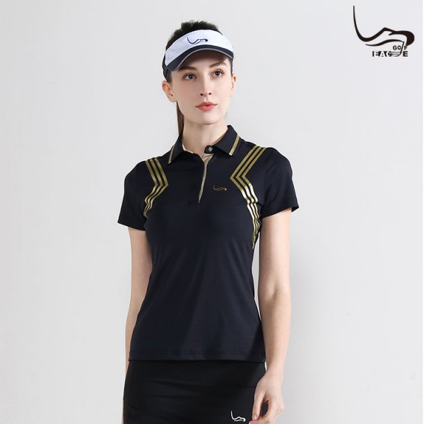 Velkoobchod zvyk nový design rychleschnoucí Dri fit golf košile pro ženy