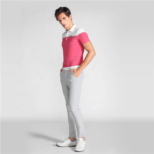 EAGEGOF Trendy Casual Golf Men’s Crew Neck T Shirt Polyester Spandex Elastane Slim Fit Short Sleeves