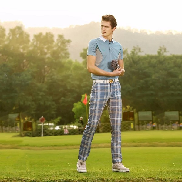 Factory direct boutique fashion lattice golf men’s trousers Featured Image