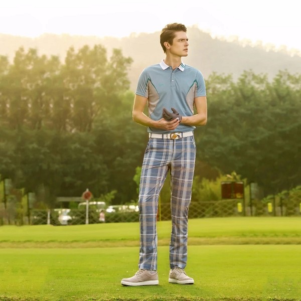 Factory direct boutique fashion lattice golf men’s trousers