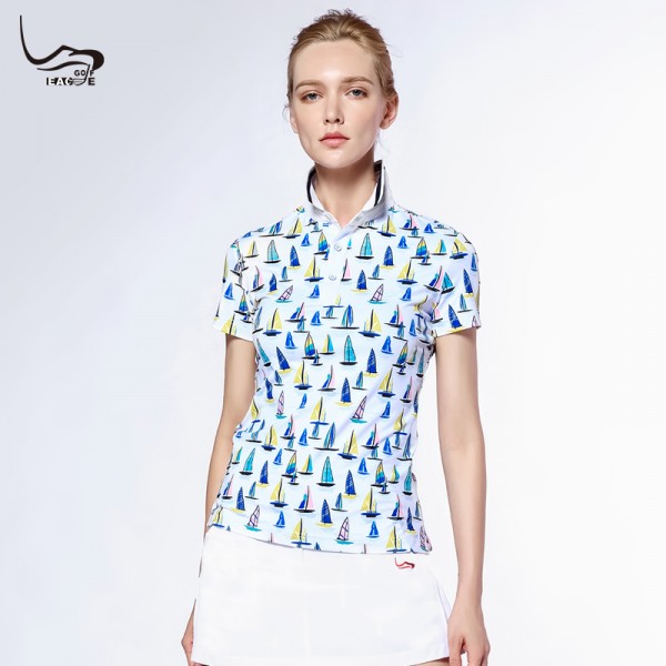 100% Original Factory Flock Print - Hot selling short sleeve fashion design polo women tee shirt – Hongxinqi