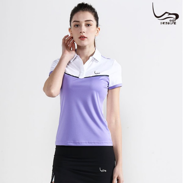 Wholesale cheap 100%polyester women dry fit golf polo shirt