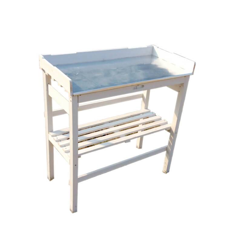 Factory selling Dog House Outdoor -
 New Cheap Elegant Design Outdoor Wooden Garden Plant table shelf EYG001 – Easy