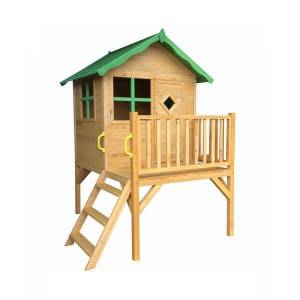 مصنع ألعاب خشبية للأطفال على شكل منزل فارز نشاط Cubby Playhouse في الهواء الطلق EYPH1710