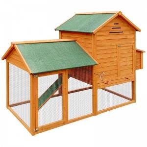 Wooden Chicken Coop  2 floors with large run