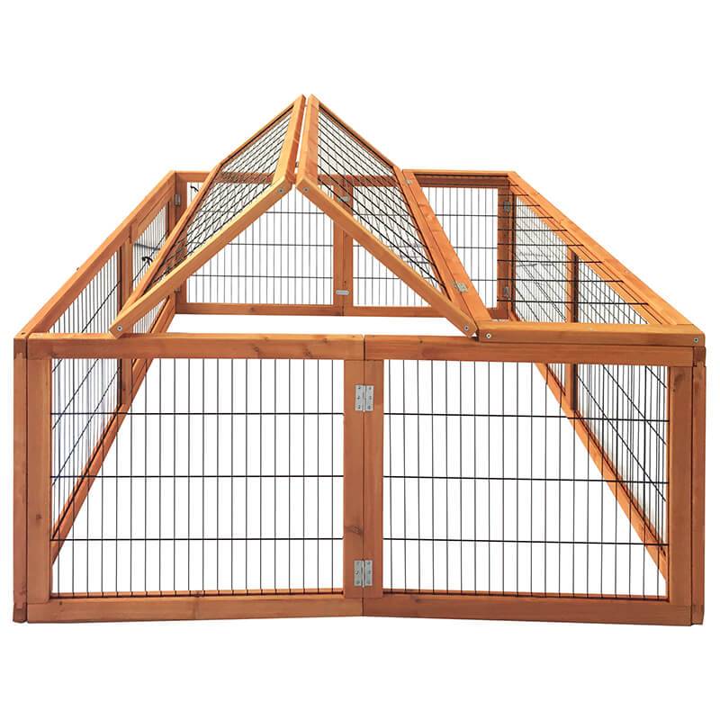 Short Lead Time for Small Picnic Table -
 Commercial Farming 2 Level Ware with Outdoor Enclosure Wooden Cage and Wire with Large Free Run Rabbit Cage  EYR014 – Easy