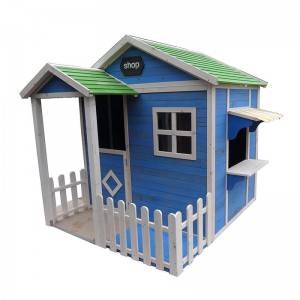 Hot DIY taman kayu kayu playhouses mainan anak-anak paket datar rumah bermain EYPH1703