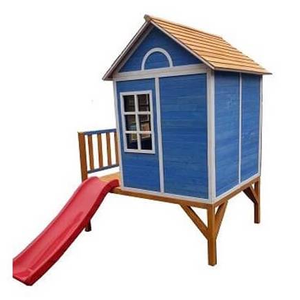 Indoor playground wooden children house play set with slide new cubby play  house equipment EYPH1701 Featured Image