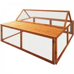 Hot Seller Easy Clean Tray  cheap Wooden Rabbit Cage EYR015