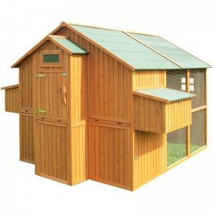 Home Chicken Coop With Extra Long Run and nest box