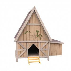 Wooden  triangle clean  chicken coop with nesting box