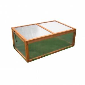 Wood Cold Frame Garden Greenhouse Raised Bed Protective Planter for Vegetable and Flowers, Indoor and Outdoor Vented Plant Cover