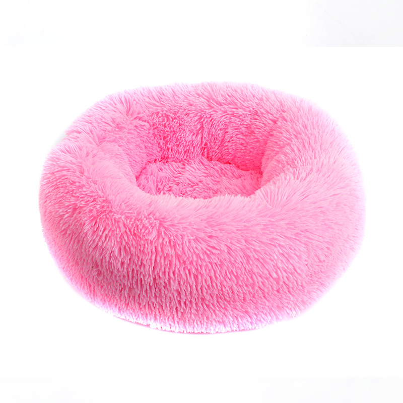 lucky foldable funny Super Soft Round Plush Fabric Pet Shaggy Warm Fluffy Nest Puppy Kitten Indoor Comfort Cat Dog Bed