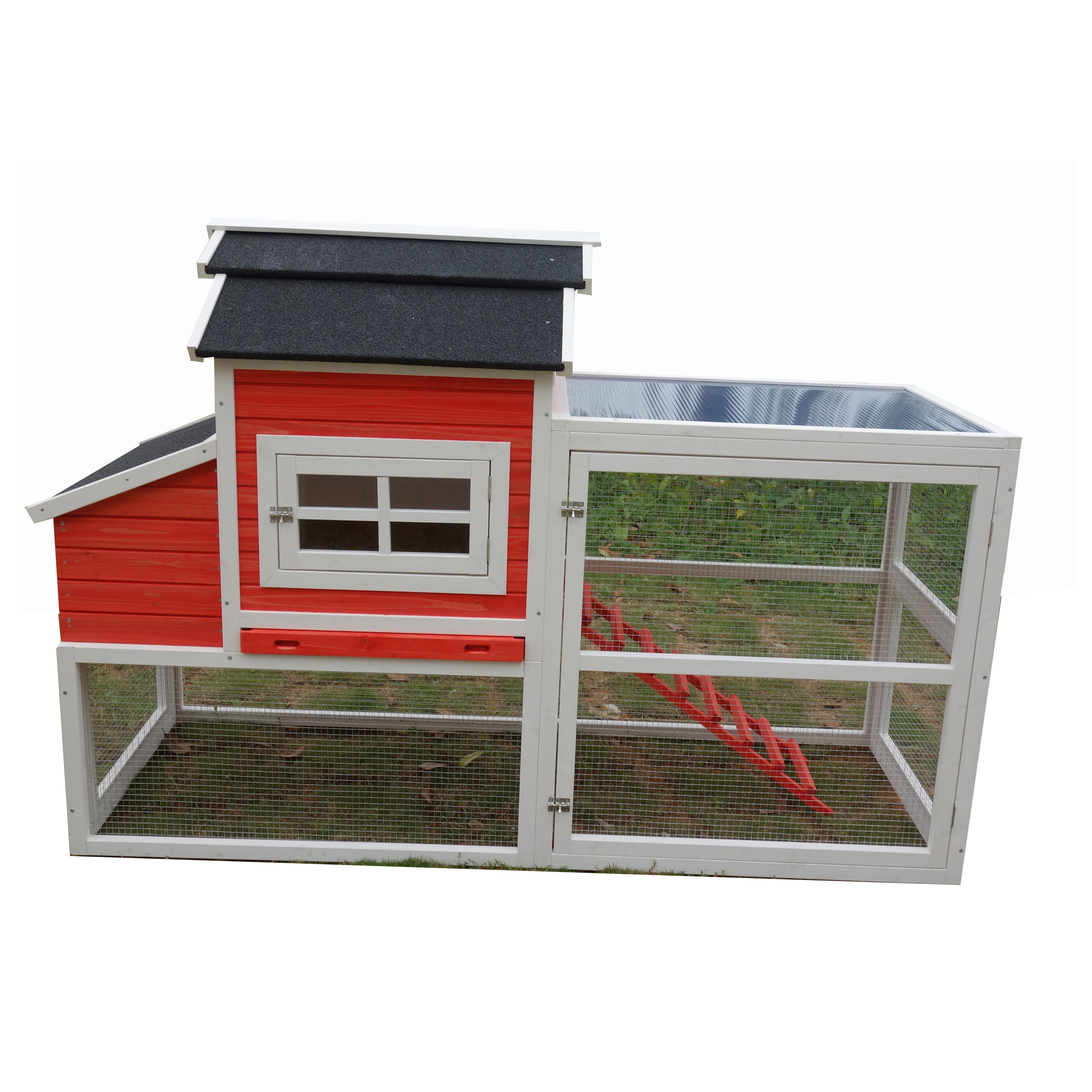 garden hen easy clean Wooden Backyard egg laying Chicken Coop with Covered Run and Nesting Box
