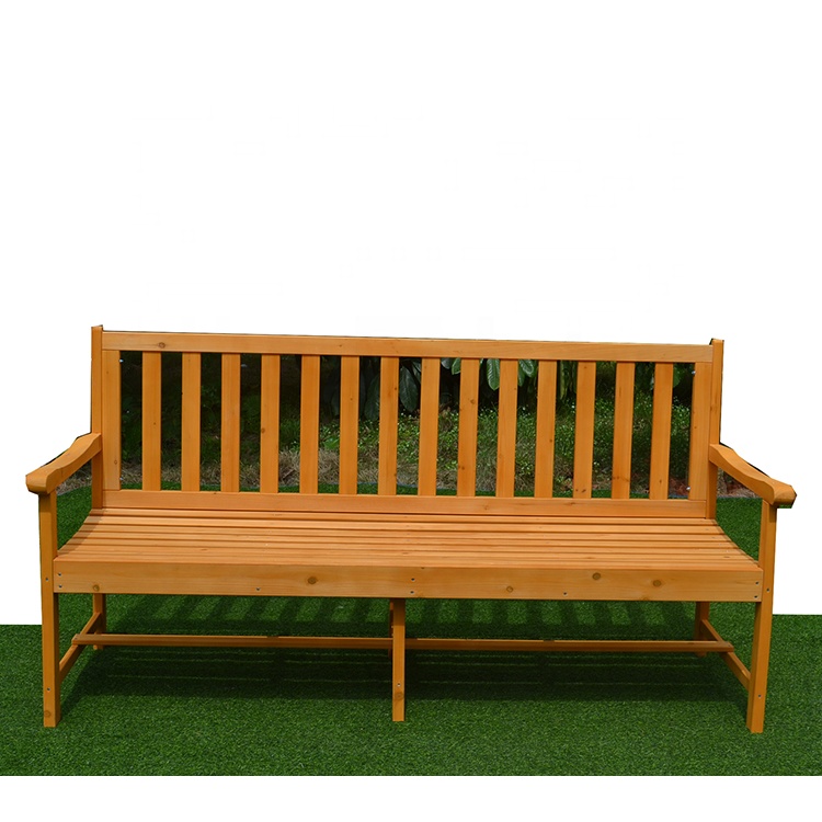 custom modern Patio park chairs Outdoor garden chairs wooden bench with back