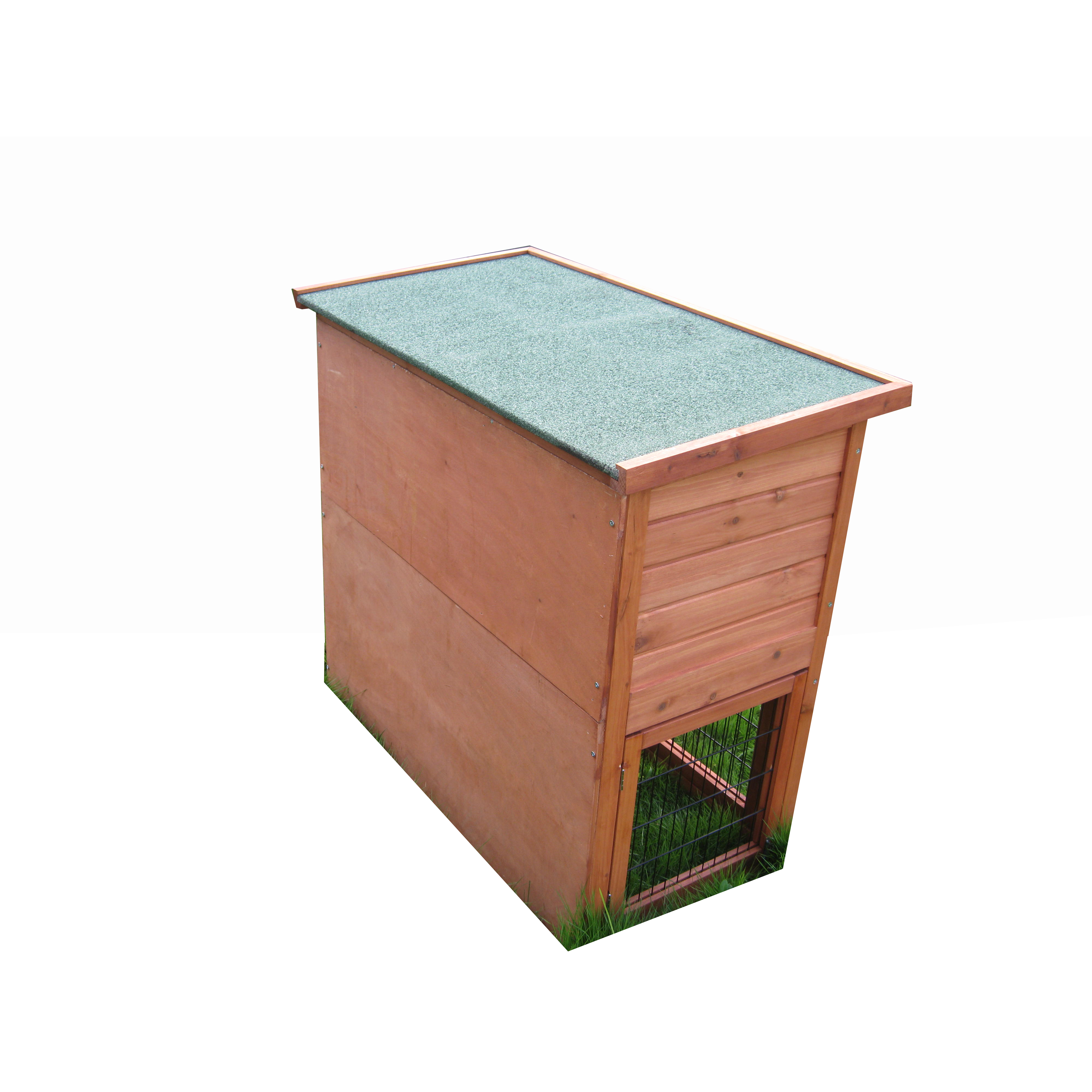 Wood Rabbit Hutch Backyard Cage Small Animal with Entrance Ramp Lockable Doors Cat Shelter Guinea Pig House for sale