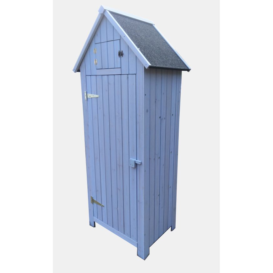 Factory blue Waterproof Outdoor solid flat pack tall wooden home &garden house storage cabinets