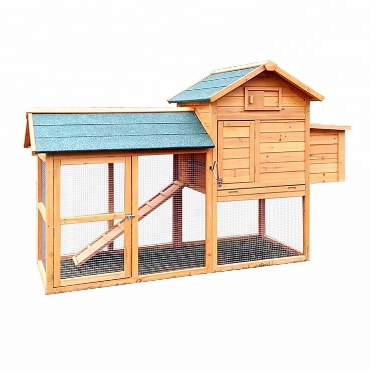 Commercial House Industrial with Run Playpen Poultry House with Rod Nesting Box Solid Wood Chicken Coop