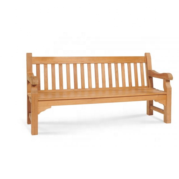 Wholesale wooden furniture patio Outdoor backrest Portable Handles Porch Balcony seat chair Slat Wood Garden benches