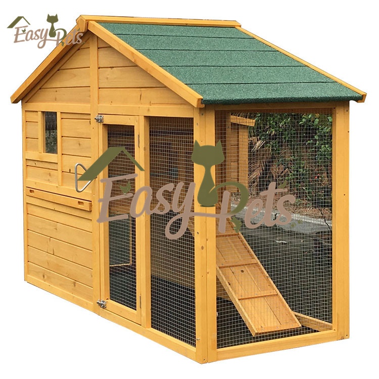 Нов дизайн Къща за кокошарник от дървени покриви с дървени покриви на панти