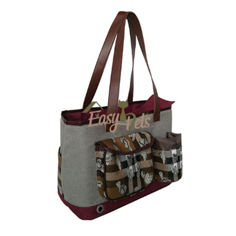 Легко носить с собой Дышащий продукт Плюшевый рюкзак Портативная сумка-переноска для собак Сумка для корма для домашних животных