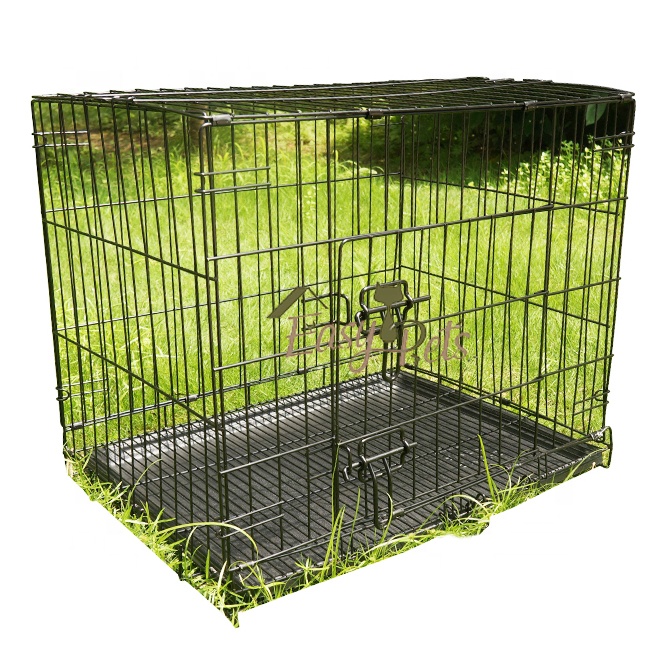 Stainless Steel Movable Cheap price Folding backyard Metal Dog Cage Wholesale Pet Crate Kennel with Tray