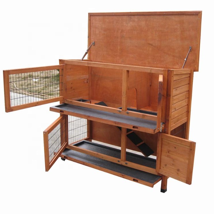 Manufacturer of Animal Hutch -
 Wire pet Rabbit Hutch Cage Large Run Wooden Roof – Easy