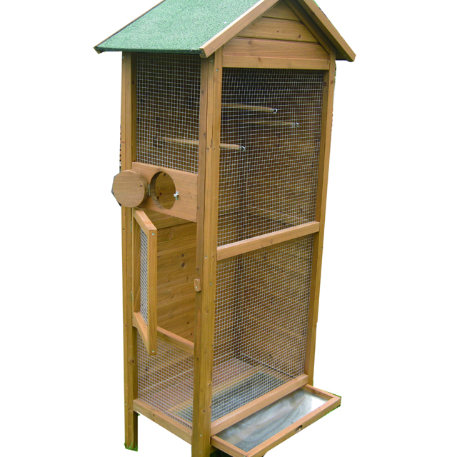 Factory direct Eco-Friendly Featuring Large Play House with Removable Bottom Tray 4 Perch Wooden large bird cages pigeon house