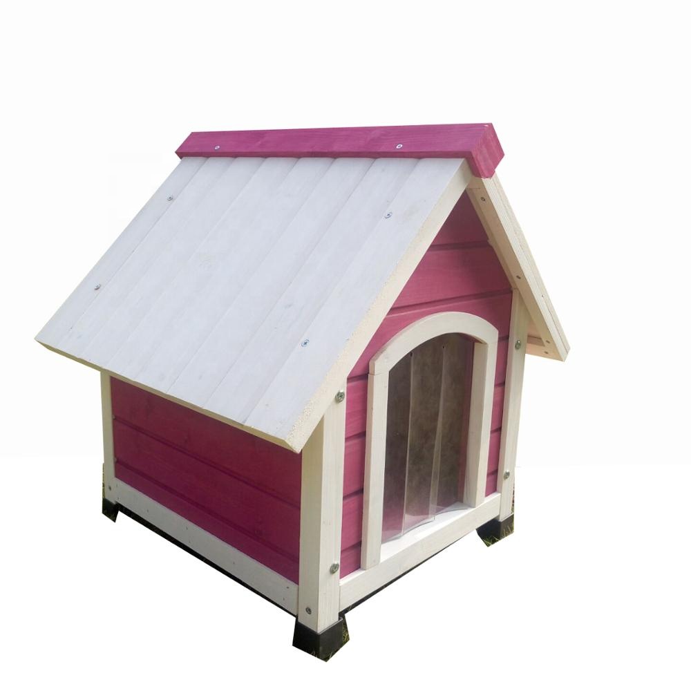 Wholesale Cheap Price Small Wooden Log Cabin Dog House w/Opening Roof for Small Dogs Outdoor Kennel Pet Shelter