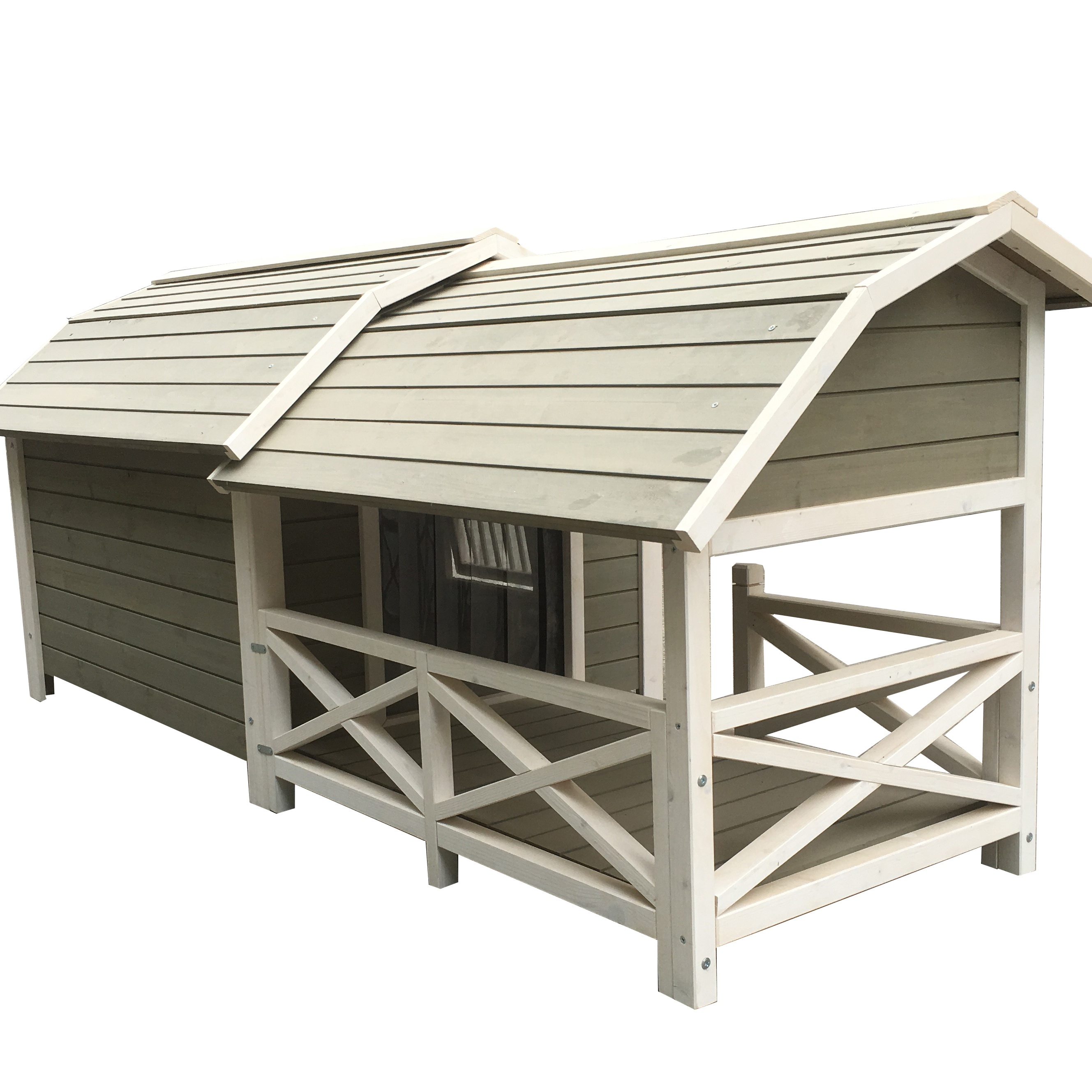 Doghouse Plan Dog Kennel With Leisure Porch For Sun Bathing