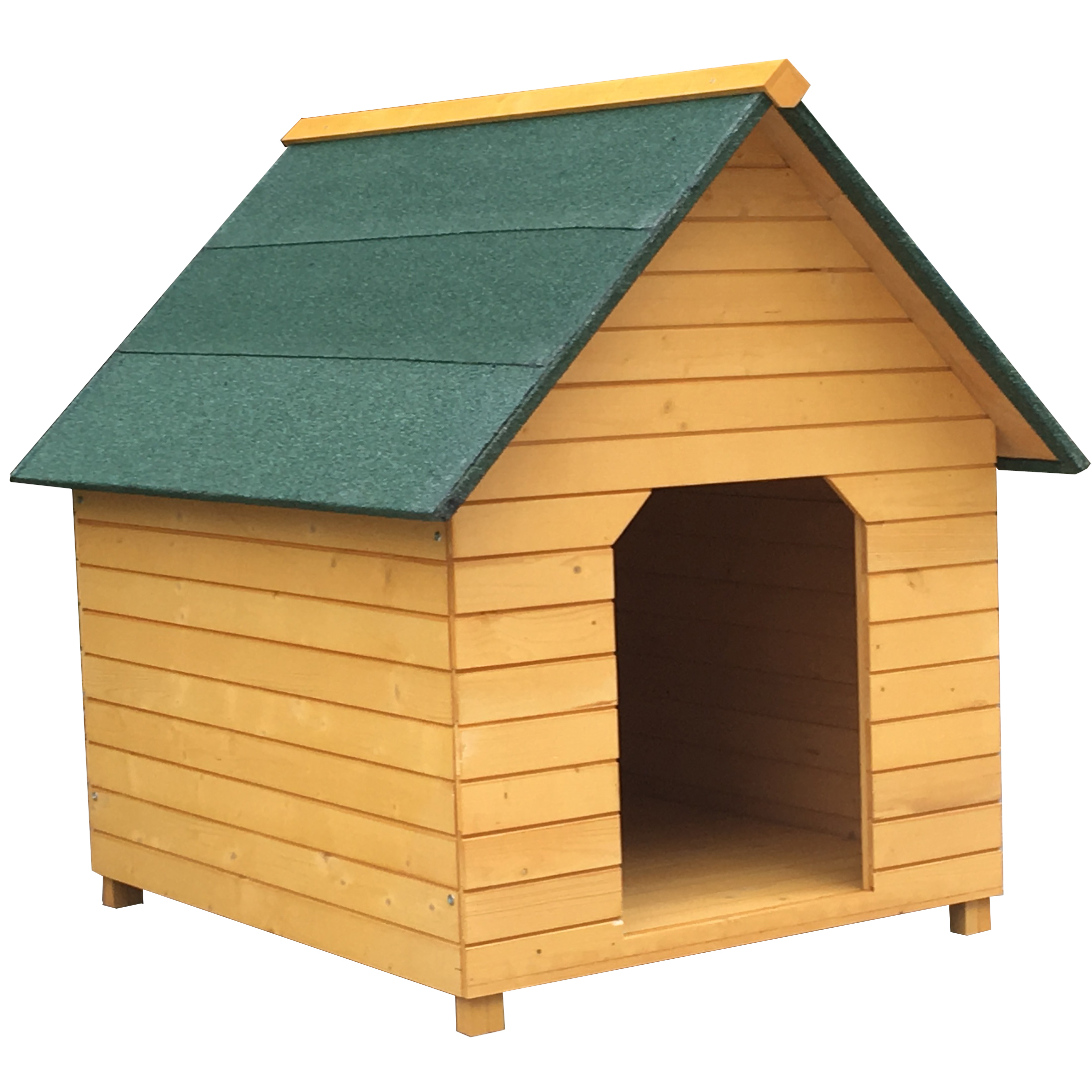 Casa de canil para cães de madeira forte de abeto Plu com estrutura em A inclinada para o telhado