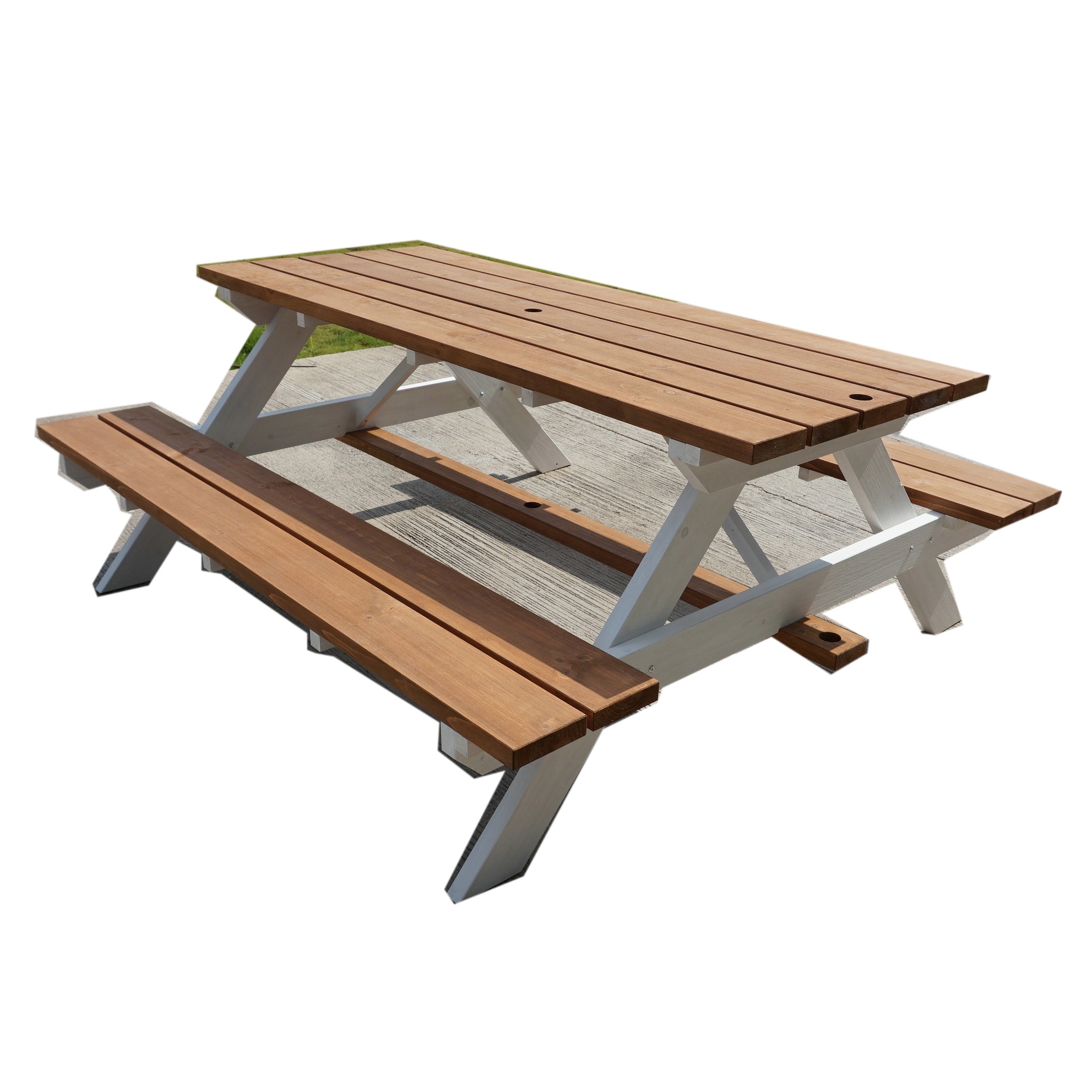 custom wood garden furniture patio bench with canopy umbrella Beach Chair