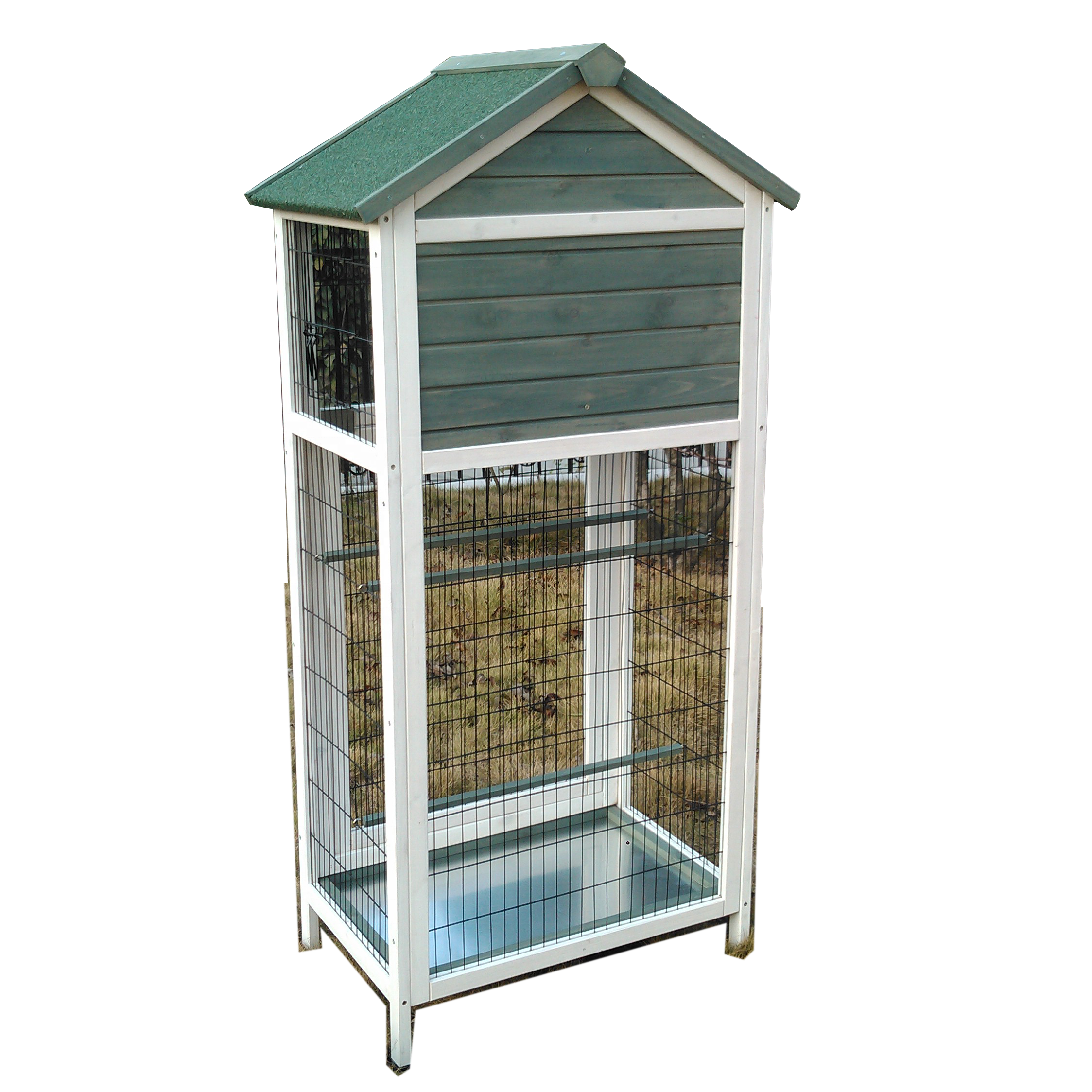 wholesale Hot Sale Aviary Standing Vertical Play House with Bars Parakeets Finch Easy clean Simple bird feeder cages handmade Featured Image