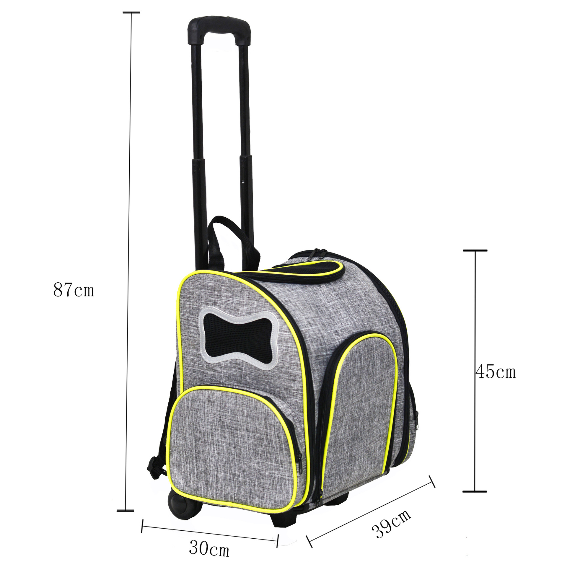 Large Capacity New style portable dog pet carrier trolley case with wheels