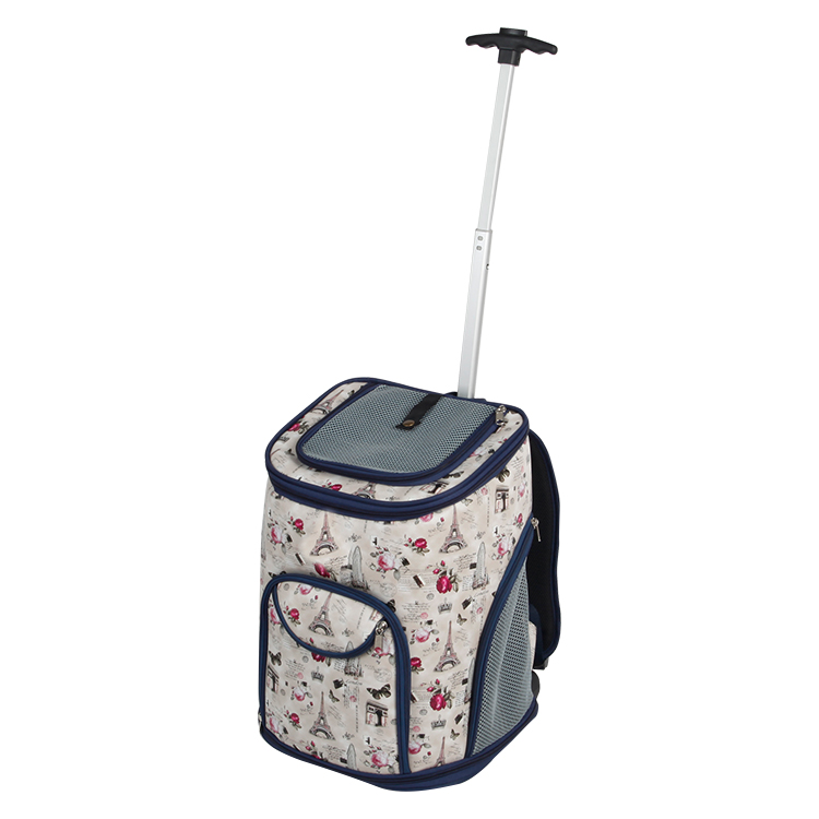 뜨거운 판매 제품 고급 품질 전면 팩 핸드백 가방 바퀴가있는 개 애완 동물 캐리어