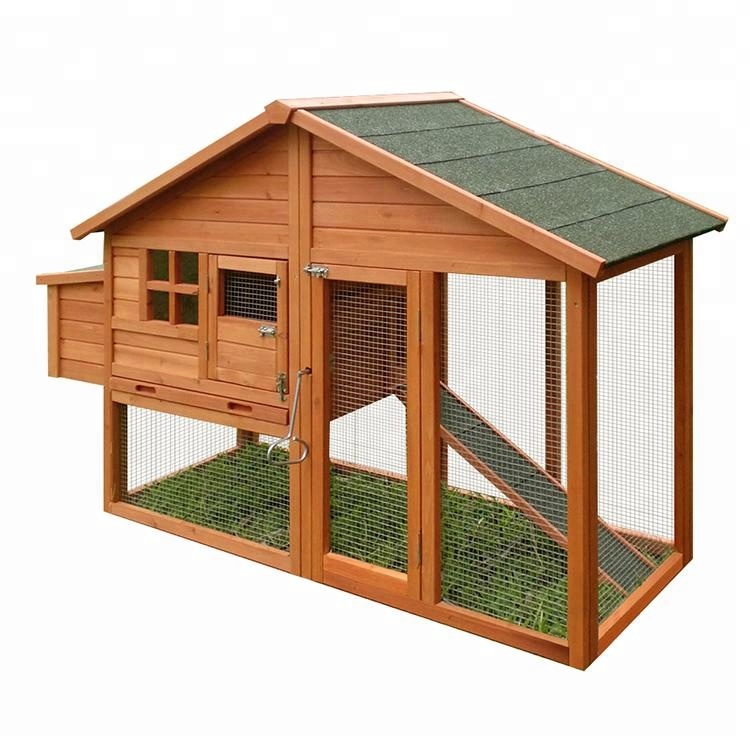 Two Story Wooden Garden Backyard Rooster folding chicken coop Cage For Sale