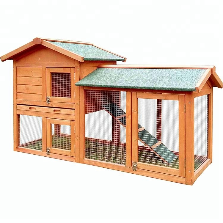New styles Small Animal Habitat w/Tray Wholesale wood Cheap baby Breeding bunny pet houses hutch rabbit cage