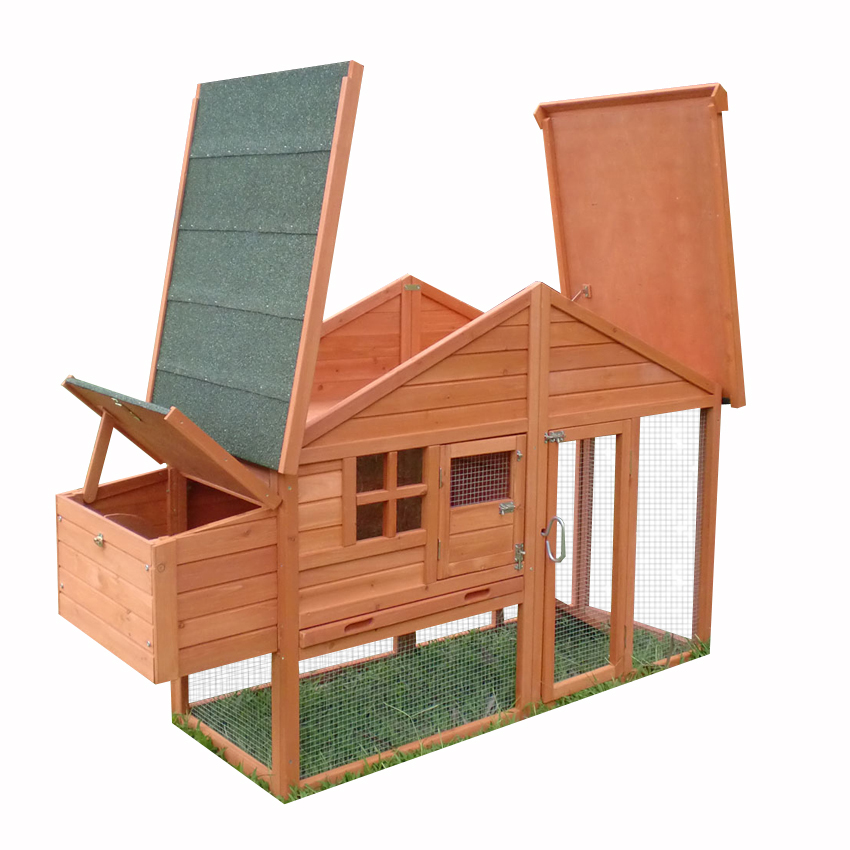 Outdoor Raised wooden fir waterproof commercial Chicken Coop houses
