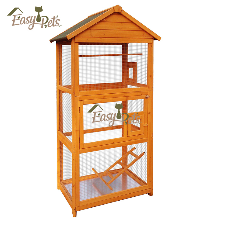 Sıcak satış ucuz küçük ahşap kuş kafesi papağan kanarya evi ile özel